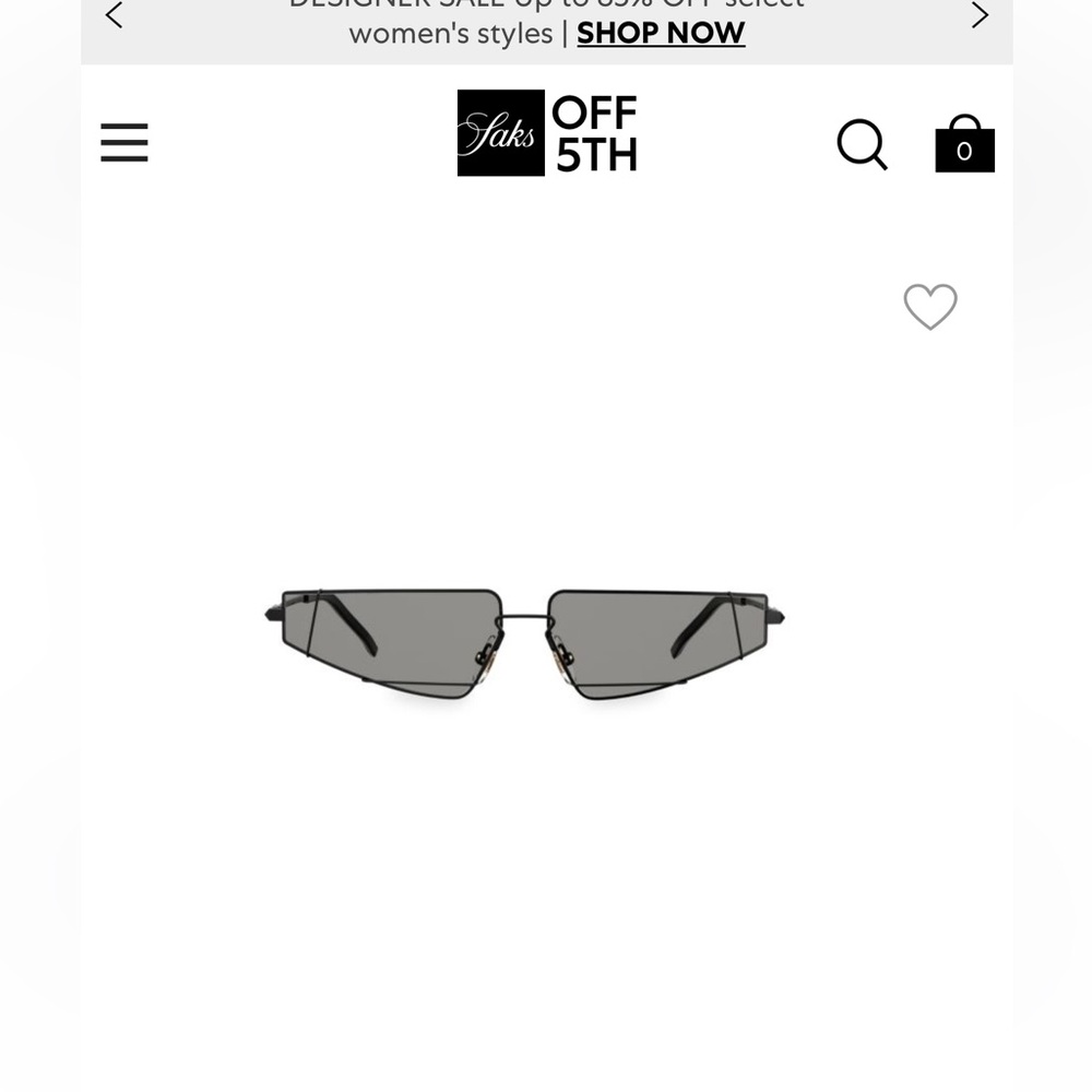 FENDI 61MM Futuristic Triangle Wire Frame Sunglasses